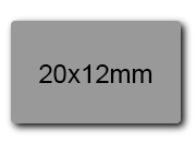 wereinaristea EtichetteAutoadesive 20x12mm(12x20) cartaGRIGIA GRIGIO, adesivo permanente, su foglietti da cm 15,2x12,5. 50 etichette per foglietto.