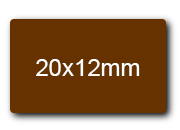 wereinaristea EtichetteAutoadesive 20x12mm(12x20) cartaMARRONE MARRONE, adesivo permanente, su foglietti da cm 15,2x12,5. 50 etichette per foglietto.