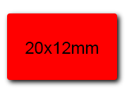 wereinaristea EtichetteAutoadesive 20x12mm(12x20) cartaROSSA SOG10014ros.