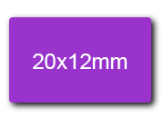 wereinaristea EtichetteAutoadesive 20x12mm(12x20) cartaVIOLA VIOLA, adesivo permanente, su foglietti da cm 15,2x12,5. 50 etichette per foglietto SOG10014vio