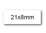 wereinaristea EtichetteAutoadesive aRegistro. 21x8mm(8x21) CartaBIANCA Adesivo permanente, su foglietti da cm 15,2x12,5. 75 etichette per foglietto SOG10015