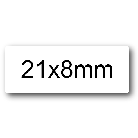 wereinaristea EtichetteAutoadesive aRegistro. 21x8mm(8x21) CartaBIANCA removibile Adesivo RIMOVIBILE, su foglietti da cm 15,2x12,5. 75 etichette per foglietto.