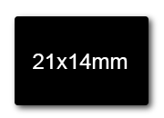 wereinaristea EtichetteAutoadesive 21x14mm(14x21) CartaNERA NERO, adesivo permanente, su foglietti da cm 15,2x12,5. 45 etichette per foglietto SOG10016NE