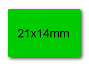 wereinaristea EtichetteAutoadesive 21x14mm(14x21) CartaVERDE VERDE, adesivo permanente, su foglietti da cm 15,2x12,5. 45 etichette per foglietto.