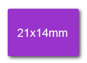 wereinaristea EtichetteAutoadesive 21x14mm(14x21) CartaVIOLA VIOLA, adesivo permanente, su foglietti da cm 15,2x12,5. 45 etichette per foglietto.