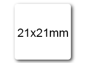 wereinaristea EtichetteAutoadesive 21x21mm(21x21) CartaBIANCA Removibile Adesivo RIMOVIBILE, su foglietti da cm 15,2x12,5. 30 etichette per foglietto.