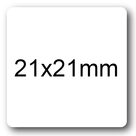 wereinaristea EtichetteAutoadesive 21x21mm(21x21) CartaBIANCA Adesivo permanente, su foglietti da cm 15,2x12,5. 30 etichette per foglietto.