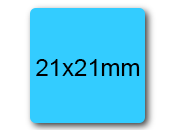 wereinaristea EtichetteAutoadesive 21x21mm(21x21) CartaAZZURRA AZZURRO, adesivo permanente, su foglietti da cm 15,2x12,5. 30 etichette per foglietto.