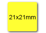 wereinaristea EtichetteAutoadesive 21x21mm(21x21) CartaGIALLA Adesivo permanente, su foglietti da cm 15,2x12,5. 30 etichette per foglietto SOG10017GI