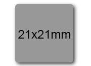 wereinaristea EtichetteAutoadesive 21x21mm(21x21) CartaGRIGIA GRIGIO, adesivo permanente, su foglietti da cm 15,2x12,5. 30 etichette per foglietto SOG10017GR