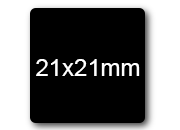 wereinaristea EtichetteAutoadesive 21x21mm(21x21) CartaNERA NERO, adesivo permanente, su foglietti da cm 15,2x12,5. 30 etichette per foglietto SOG10017NE