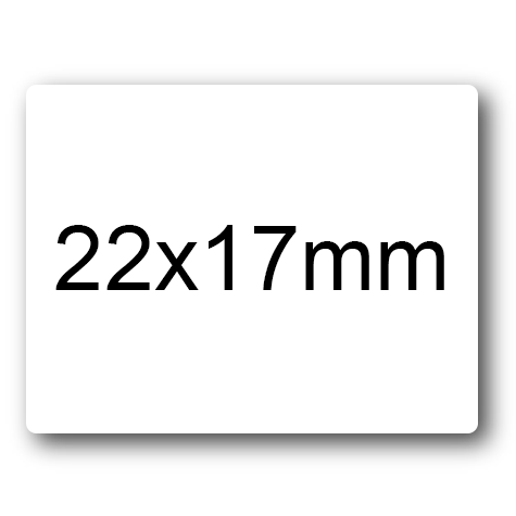 wereinaristea EtichetteAutoadesive 22x17mm(17x22), CartaBIANCA removibile Adesivo RIMOVIBILE, su foglietti da cm 15,2x12,5. 36 etichette per foglietto.