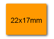 wereinaristea EtichetteAutoadesive 22x17mm(17x22), CartaGIALLA Adesivo permanente, su foglietti da cm 15,2x12,5. 36 etichette per foglietto sog10018gia