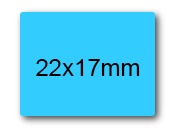 wereinaristea EtichetteAutoadesive 22x17mm(17x22), CartaAZZURRA Adesivo permanente, su foglietti da cm 15,2x12,5. 36 etichette per foglietto.