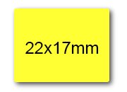 wereinaristea EtichetteAutoadesive 22x17mm(17x22), CartaARANCIONE Adesivo permanente, su foglietti da cm 15,2x12,5. 36 etichette per foglietto sog10018ara