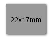 wereinaristea EtichetteAutoadesive 22x17mm(17x22), CartaGRIGIA Adesivo permanente, su foglietti da cm 15,2x12,5. 36 etichette per foglietto.
