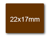 wereinaristea EtichetteAutoadesive 22x17mm(17x22), CartaMARRONE Adesivo permanente, su foglietti da cm 15,2x12,5. 36 etichette per foglietto.