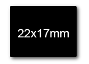 wereinaristea EtichetteAutoadesive 22x17mm(17x22), CartaNERA Adesivo permanente, su foglietti da cm 15,2x12,5. 36 etichette per foglietto.