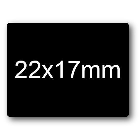 wereinaristea EtichetteAutoadesive 22x17mm(17x22), CartaNERA Adesivo permanente, su foglietti da cm 15,2x12,5. 36 etichette per foglietto.