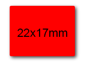 wereinaristea EtichetteAutoadesive 22x17mm(17x22), CartaROSSA Adesivo permanente, su foglietti da cm 15,2x12,5. 36 etichette per foglietto.