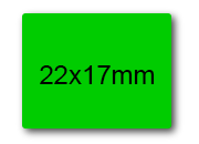 wereinaristea EtichetteAutoadesive 22x17mm(17x22), CartaVERDE Adesivo permanente, su foglietti da cm 15,2x12,5. 36 etichette per foglietto.