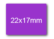 wereinaristea EtichetteAutoadesive 22x17mm(17x22), CartaVIOLA Adesivo permanente, su foglietti da cm 15,2x12,5. 36 etichette per foglietto.