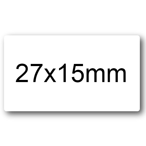 wereinaristea EtichetteAutoadesive 27x15mm(15x27) CartaBIANCA Adesivo permanente, su foglietti da cm 15,2x12,5. 35 etichette per foglietto.