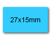 wereinaristea EtichetteAutoadesive 27x15mm(15x27) CartaAZZURRA AZZURRO adesivo permanente, su foglietti da cm 15,2x12,5. 35 etichette per foglietto.