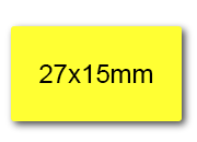wereinaristea EtichetteAutoadesive 27x15mm(15x27) CartaGIALLA Adesivo permanente, su foglietti da cm 15,2x12,5. 35 etichette per foglietto.