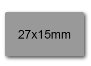 wereinaristea EtichetteAutoadesive 27x15mm(15x27) CartaGRIGIA GRIGIO, adesivo permanente, su foglietti da cm 15,2x12,5. 35 etichette per foglietto SOG10019gri