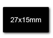 wereinaristea EtichetteAutoadesive 27x15mm(15x27) CartaNERA NERO, adesivo permanente, su foglietti da cm 15,2x12,5. 35 etichette per foglietto.