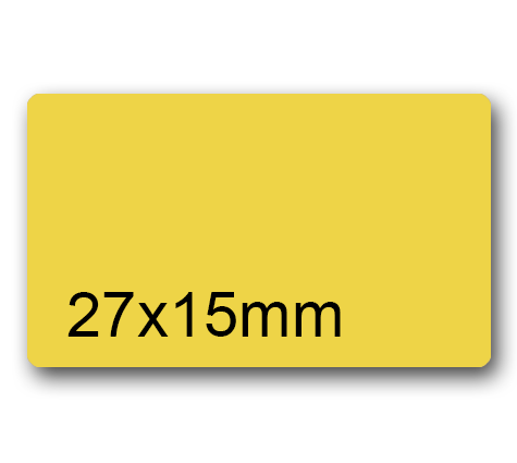 wereinaristea EtichetteAutoadesive 27x15mm(15x27) CartaORO ORO, adesivo permanente, su foglietti da cm 15,2x12,5. 35 etichette per foglietto.
