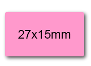 wereinaristea EtichetteAutoadesive 27x15mm(15x27) CartaROSA ROSA, adesivo permanente, su foglietti da cm 15,2x12,5. 35 etichette per foglietto SOG10019rosa