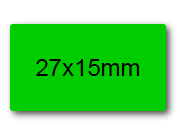 wereinaristea EtichetteAutoadesive 27x15mm(15x27) CartaVERDE VERDE, adesivo permanente, su foglietti da cm 15,2x12,5. 35 etichette per foglietto SOG10019VE