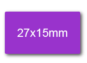 wereinaristea EtichetteAutoadesive 27x15mm(15x27) CartaVIOLA VIOLA, adesivo permanente, su foglietti da cm 15,2x12,5. 35 etichette per foglietto SOG10019vio