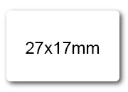 wereinaristea EtichetteAutoadesive 27x17mm(17x27) CartaBIANCA Adesivo permanente, su foglietti da cm 15,2x12,5. 30 etichette per foglietto SOG10020