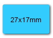 wereinaristea EtichetteAutoadesive 27x17mm(17x27) CartaAZZURRA Adesivo permanente, su foglietti da cm 15,2x12,5. 30 etichette per foglietto.
