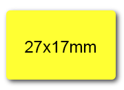 wereinaristea EtichetteAutoadesive 27x17mm(17x27) CartaGIALLA Adesivo permanente, su foglietti da cm 15,2x12,5. 30 etichette per foglietto SOG10020gia