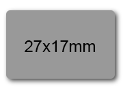 wereinaristea EtichetteAutoadesive 27x17mm(17x27) CartaGRIGIA Adesivo permanente, su foglietti da cm 15,2x12,5. 30 etichette per foglietto.