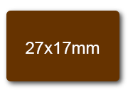 wereinaristea EtichetteAutoadesive 27x17mm(17x27) CartaMARRONE Adesivo permanente, su foglietti da cm 15,2x12,5. 30 etichette per foglietto.