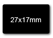 wereinaristea EtichetteAutoadesive 27x17mm(17x27) CartaNERA Adesivo permanente, su foglietti da cm 15,2x12,5. 30 etichette per foglietto.