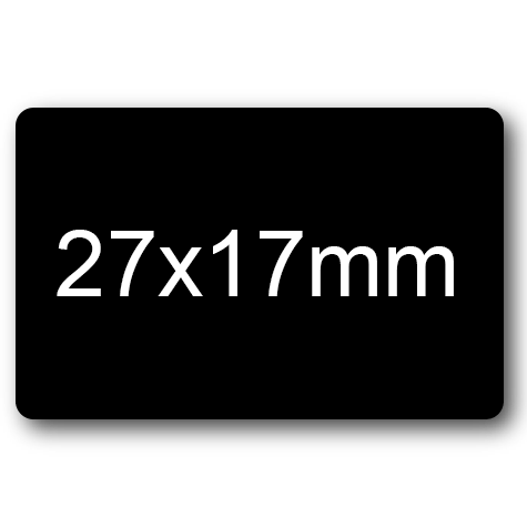 wereinaristea EtichetteAutoadesive 27x17mm(17x27) CartaNERA Adesivo permanente, su foglietti da cm 15,2x12,5. 30 etichette per foglietto.