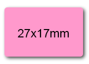 wereinaristea EtichetteAutoadesive 27x17mm(17x27) CartaROSA Adesivo permanente, su foglietti da cm 15,2x12,5. 30 etichette per foglietto.