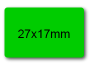 wereinaristea EtichetteAutoadesive 27x17mm(17x27) CartaVERDE Adesivo permanente, su foglietti da cm 15,2x12,5. 30 etichette per foglietto.