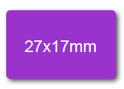 wereinaristea EtichetteAutoadesive 27x17mm(17x27) CartaVIOLA Adesivo permanente, su foglietti da cm 15,2x12,5. 30 etichette per foglietto SOG10020vio