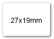 wereinaristea EtichetteAutoadesive 27x19mm(19x27) CartaBIANCA Adesivo permanente, su foglietti da cm 15,2x12,5. 28 etichette per foglietto.