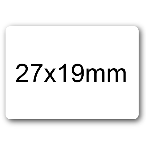 wereinaristea EtichetteAutoadesive 27x19mm(19x27) CartaBIANCA REMOVIBILI Adesivo RIMOVIBILE, su foglietti da cm 15,2x12,5. 28 etichette per foglietto.