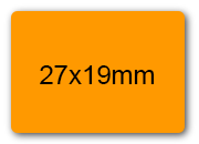 wereinaristea EtichetteAutoadesive 27x19mm(19x27) CartaARANCIONE ARANCIONE, adesivo permanente, su foglietti da cm 15,2x12,5. 28 etichette per foglietto.