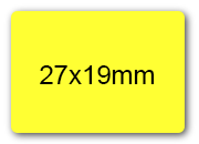 wereinaristea EtichetteAutoadesive 27x19mm(19x27) CartaGIALLA Adesivo permanente, su foglietti da cm 15,2x12,5. 28 etichette per foglietto.