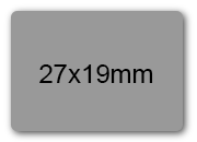 wereinaristea EtichetteAutoadesive 27x19mm(19x27) CartaGRIGIA GRIGIO, adesivo permanente, su foglietti da cm 15,2x12,5. 28 etichette per foglietto SOG10021gri